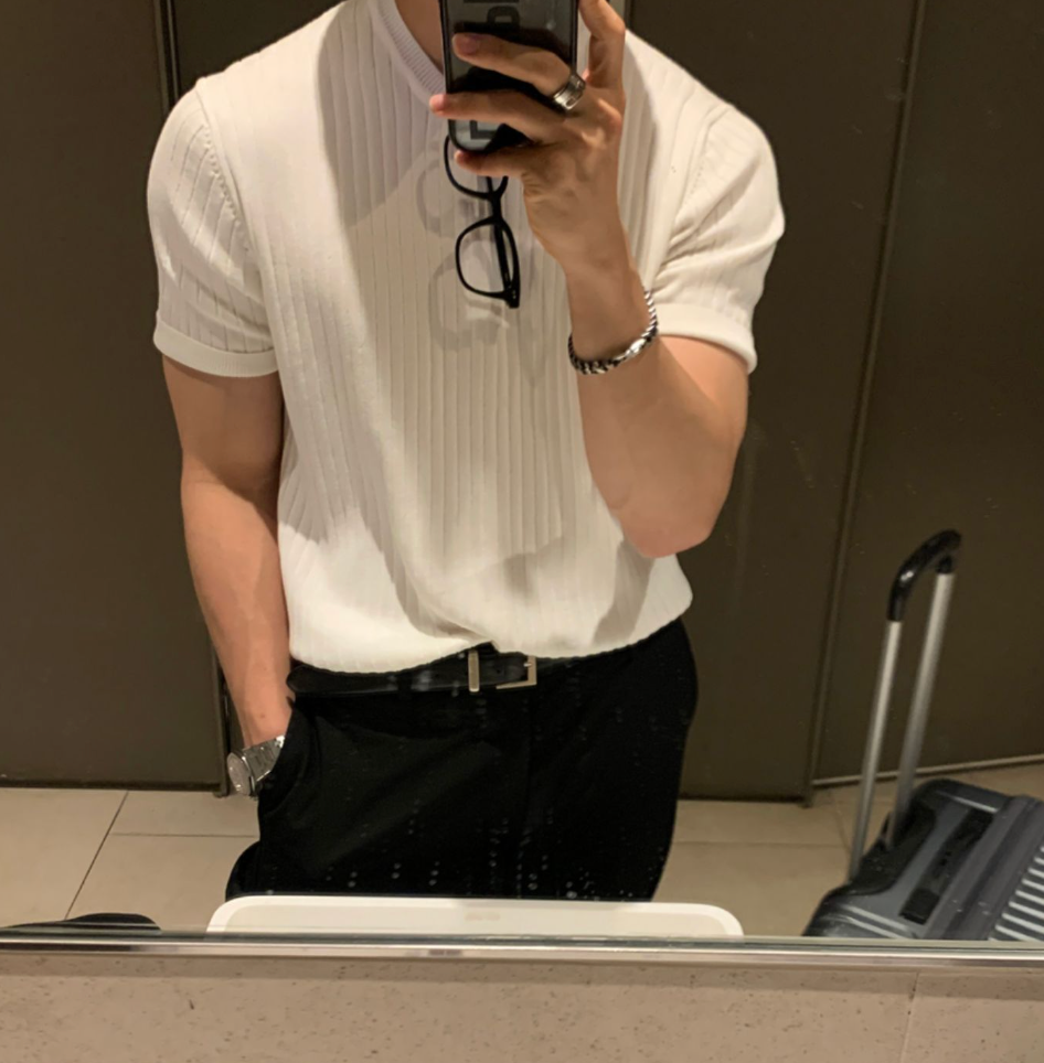 Camiseta Tricot Premium Atemporal Luxuoso Clássica Masculina Sartong Lillehammer®