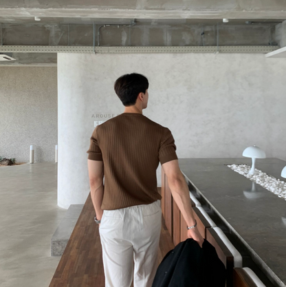 Camiseta Tricot Premium Atemporal Luxuoso Clássica Masculina Sartong Lillehammer®