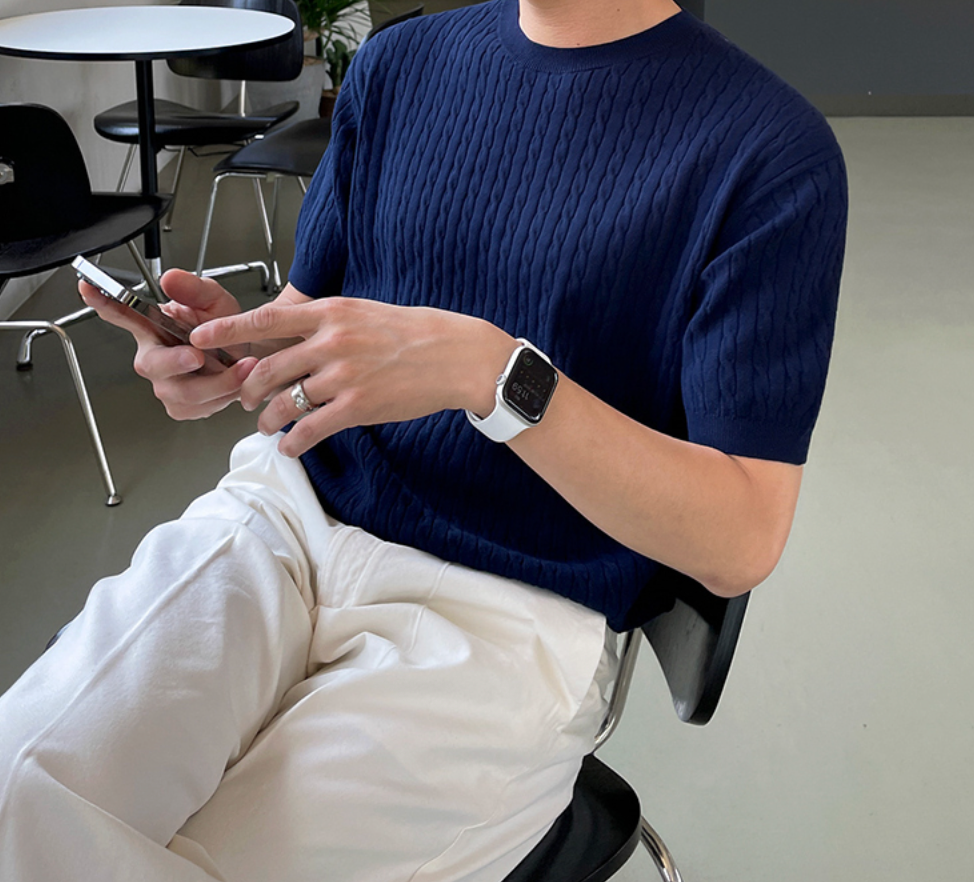 Camiseta Tricot Premium Italiano Elegante Algodão Elastano Comfort Máximo Sartong Alberobello®