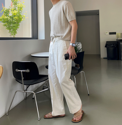 Camiseta Tricot Premium Italiano Elegante Algodão Elastano Comfort Máximo Sartong Alberobello®