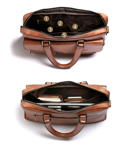 Pasta Em Couro Rachado Premium Executiva Luxo Sartong Kruje®