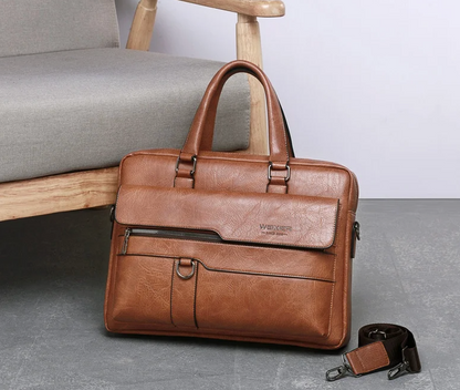 Pasta Em Couro Rachado Premium Executiva Luxo Sartong Kruje®