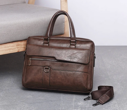 Pasta Em Couro Rachado Premium Executiva Luxo Sartong Kruje®