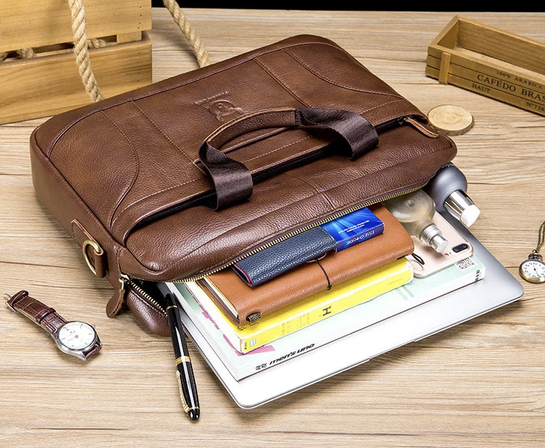 Pasta Luxuosa Em Couro Rachado Portfólio Executivo Masculino Clássico Atemporal Sartong Shkoder®