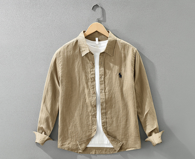 Camisa Social Linho Vintage Slim Premium Alfaiataria Refinada Verão Sartong Tropea®