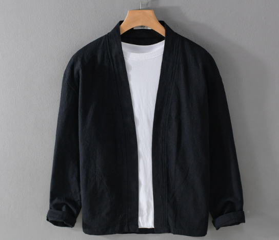 Cardigan Masculino Distinto Elegante Atemporal Linho Algodão Premium Clássico Luxuoso Sartong Bergen®