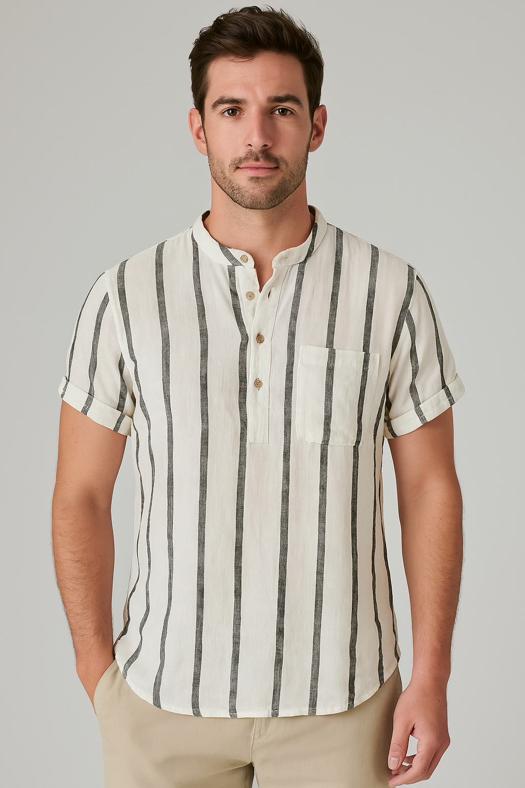 Camisa Social Slim Premium Exclusivo Linho Puro Italiano Sartong San Gordes®