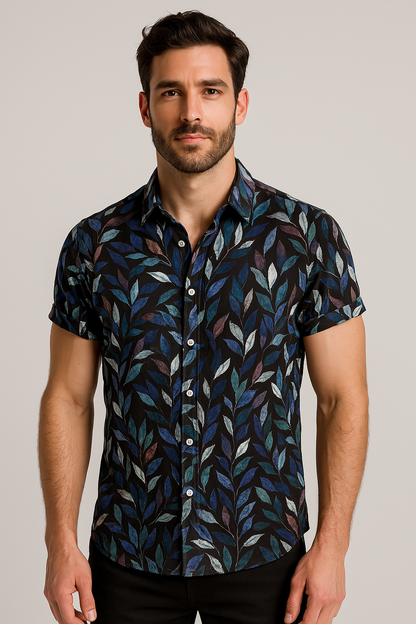 Camisa Casual Algodão Leve Confortável Modelagem Solta Para Uso Diário Sartong Santander®