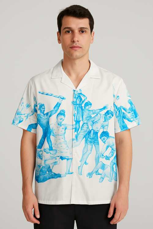 Camisa Casual Elegante Atemporal Sofisticado Solta Sartong Salerno®