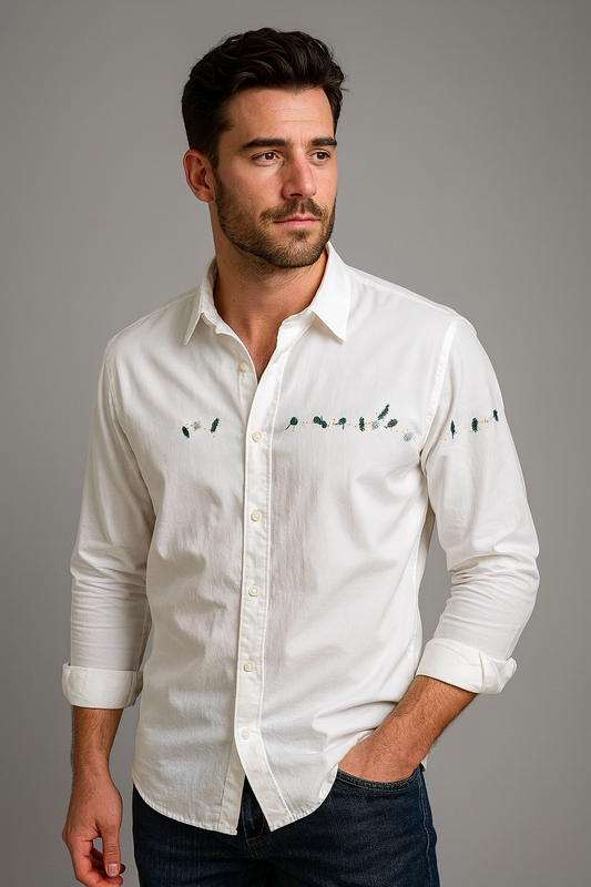 Camisa Casual Refinada Exclusiva Algodão Puro Sartong Reine®