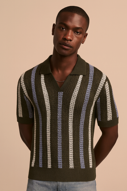 Camisa Crochê Italiano Casual Sofisticado Atemporal Superior Exclusivo Sartong Vieux®