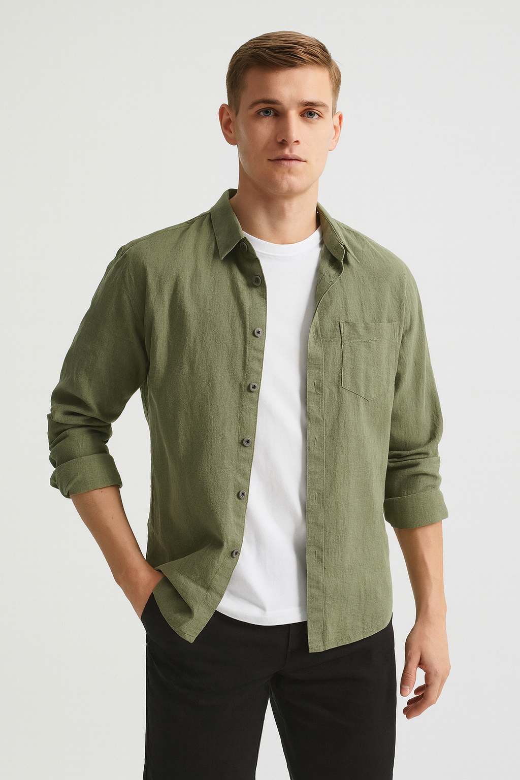 Camisa Social Executivo Premium Linho Puro Artesanal Sartong Oslo®