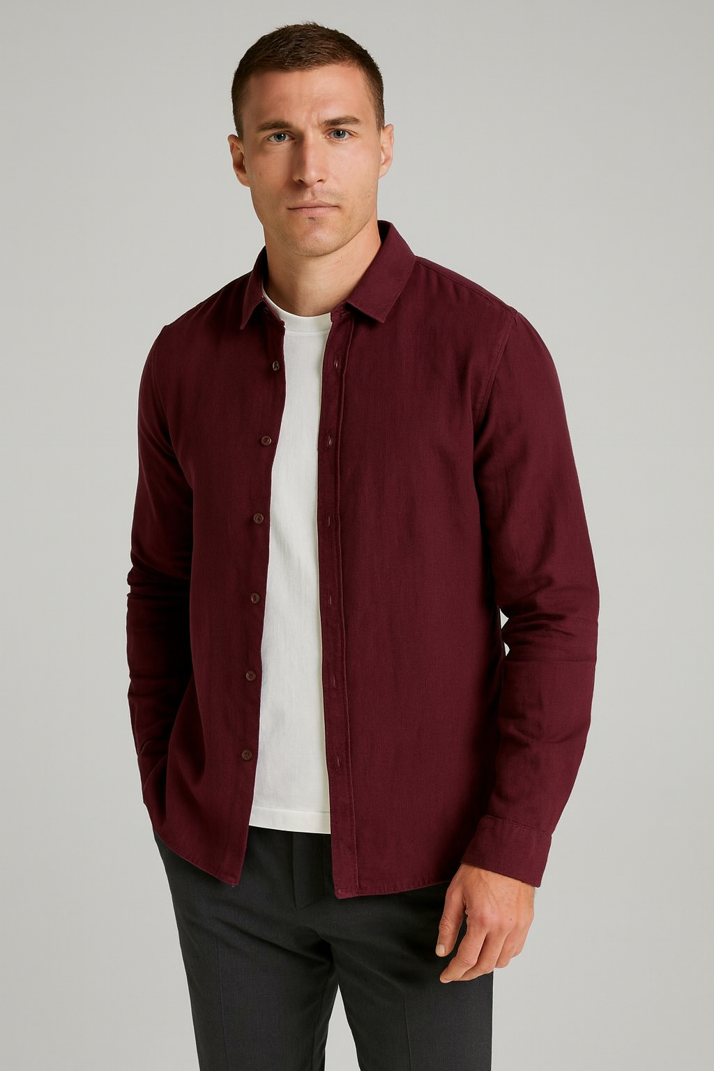 Camisa Linho Puro Premium Casual Refinado Luxuoso Sartong San Mijas®