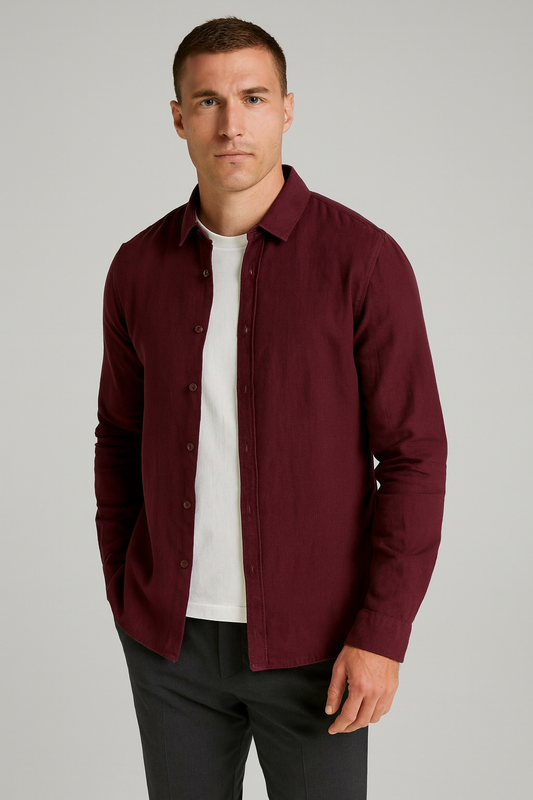 Camisa Linho Puro Premium Casual Refinado Luxuoso Sartong San Mijas®