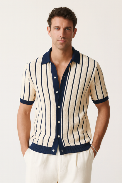 Camisa Tricot Casual Conforto Premium Elegância Atemporal Estilo Masculino Sartong Sassari®