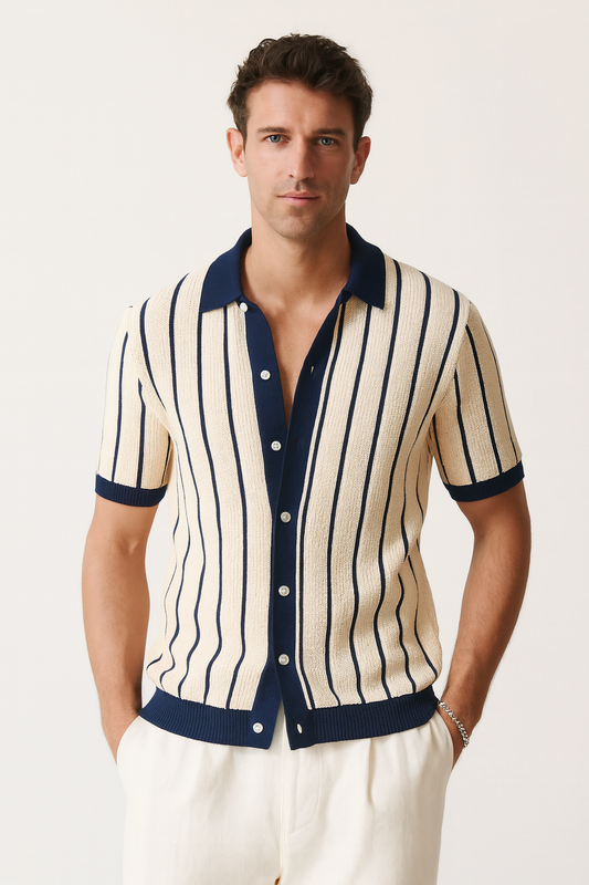 Camisa Tricot Casual Conforto Premium Elegância Atemporal Estilo Masculino Sartong Sassari®