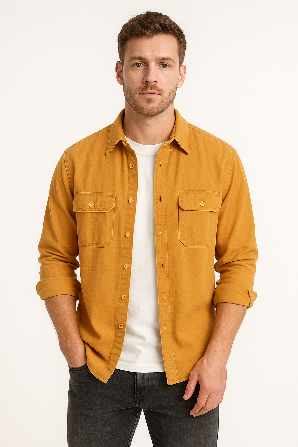 Camisa Social Algodão Puro Premium Luxuoso Manga Longa Sartong San Braga®