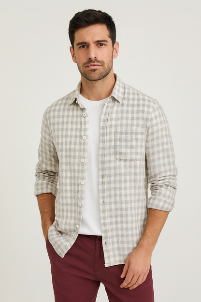 Camisa Social Algodão Puro Slim Premium Conforto Atemporal Sartong Piodão®