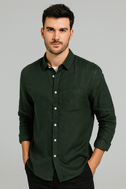 Camisa Casual Premium Extra Algodão Linho Sartong San Aveiro®