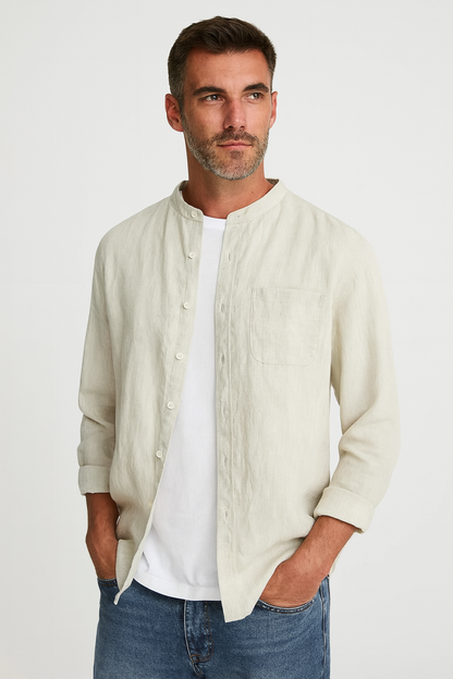 Camisa Social Linho Artesanal Elegante Exclusivo Slim Clássico Premium Sartong Formentor®