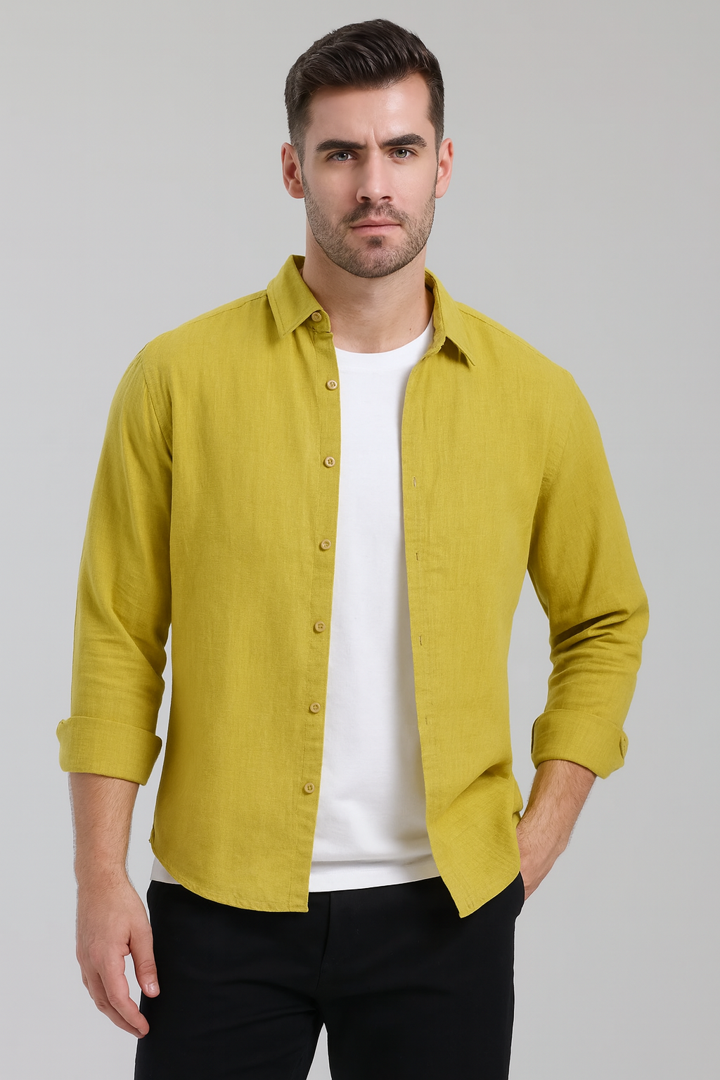 Camisa Casual Linho Sartong Delgada®