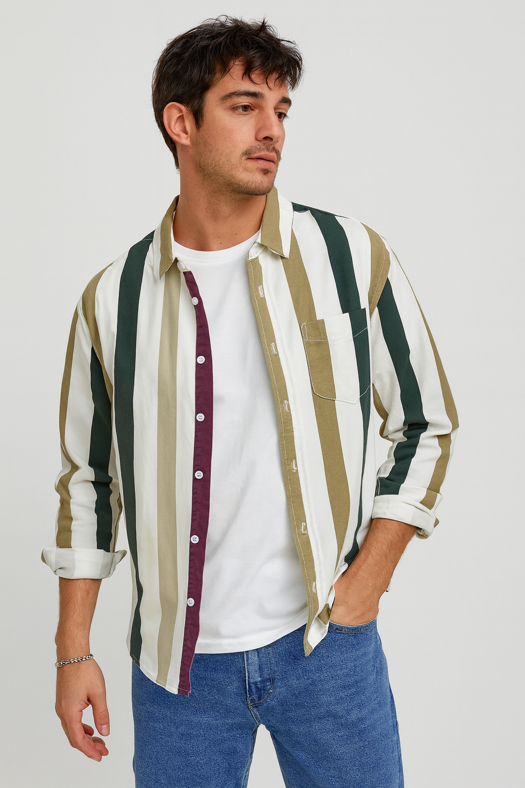 Camisa Casual Algodão Puro Premium Artesanal Conforto Atemporal Sartong San Manchester®