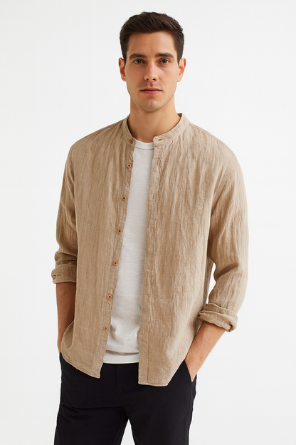 Camisa Social Linho Puro Extra Macio Premium Slim Fit Corte Italiano Atemporal Sartong San Sebastián®