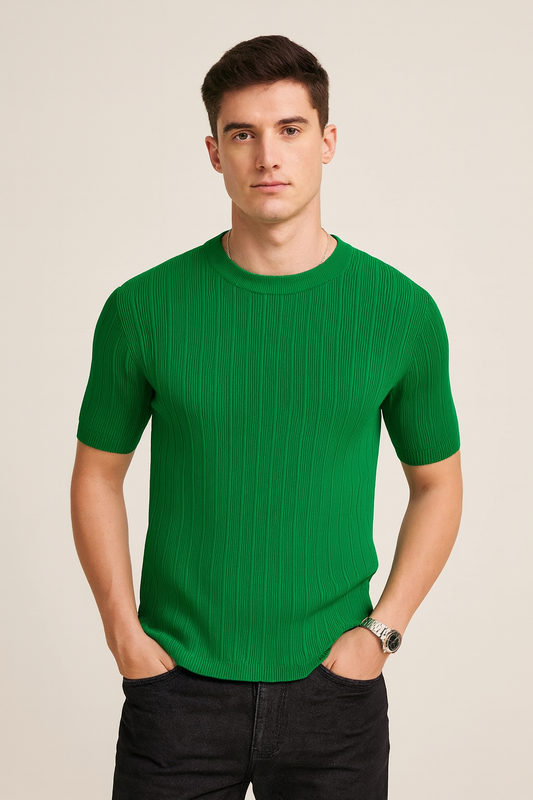 Camiseta Tricot Premium Italiano Artesanal Conforto Supremo Duradouro Sartong Perugia®