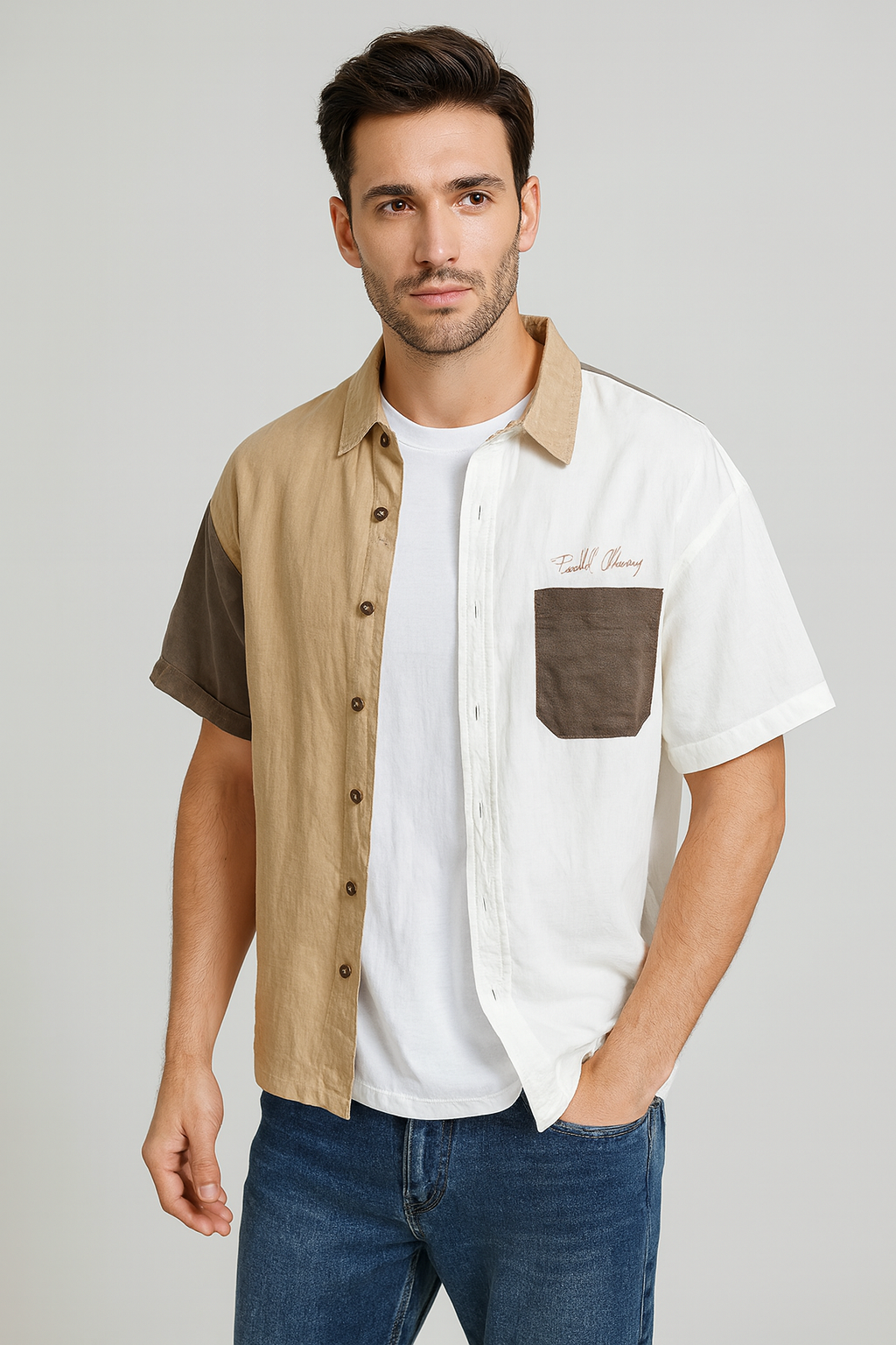 Camisa Casual Elegante Distinto Atemporal Sofisticado Masculina Premium Sartong Madrid®