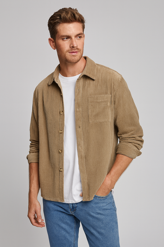 Camisa Social Clássica Vintage Premium Casual Slim Luxuoso de Algodão Sartong Comillas®