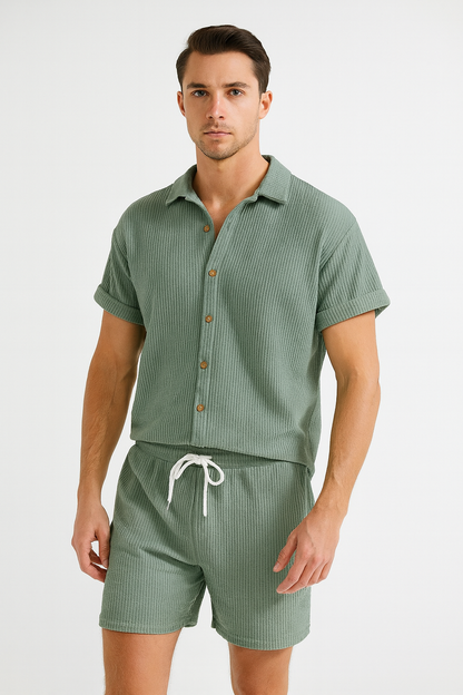 Conjunto Social Executivo De Vestuário Masculino Algodão Veludo Premium Sartong San Teodoro®