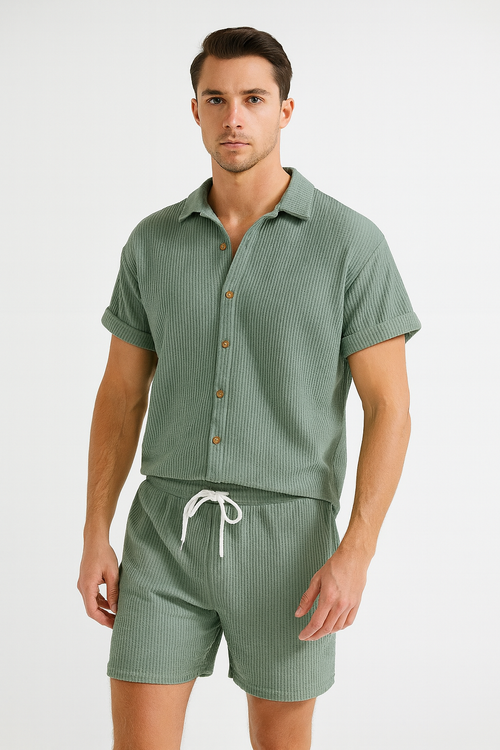 Conjunto Social Executivo De Vestuário Masculino Algodão Veludo Premium Sartong San Teodoro®