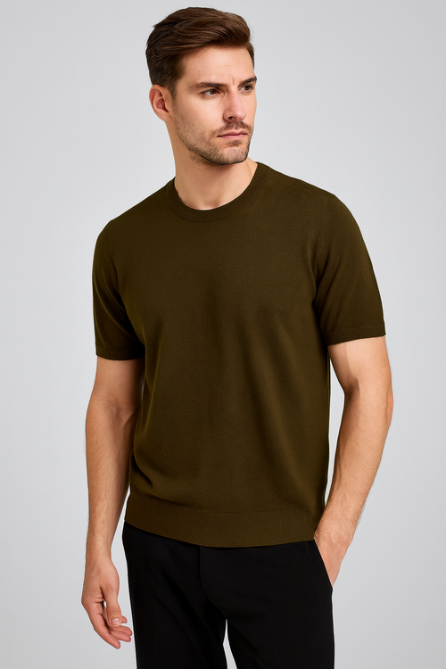 Camiseta Tricot Premium Luxo Algodão Elastano Sartong Myrdal®