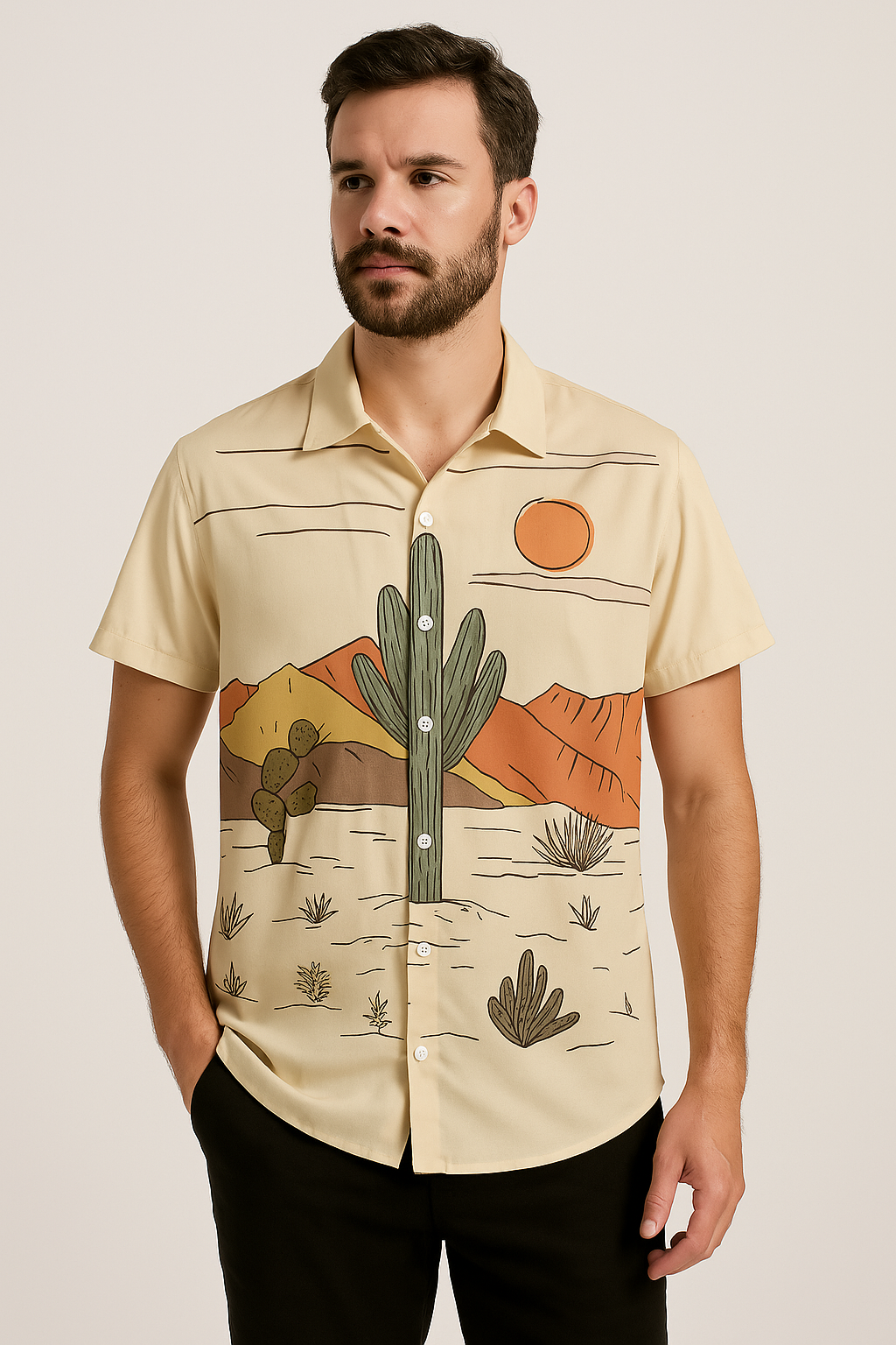 Camisa Casual Solta Sartong Caen®