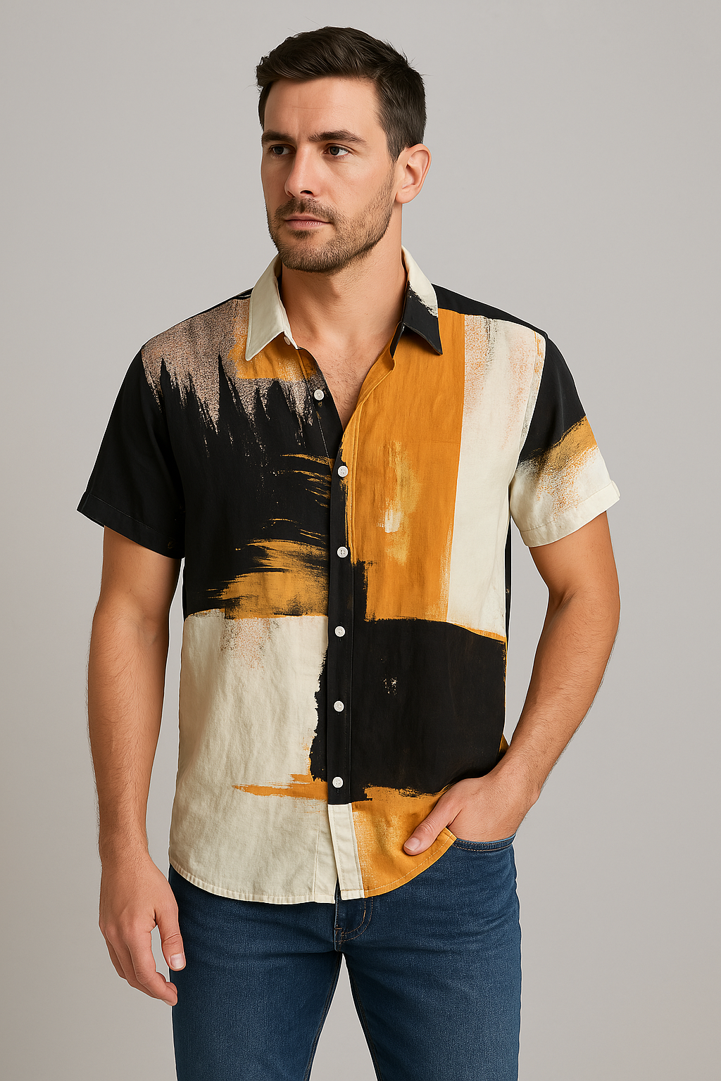 Camisa Masculina Casual Premium Algodão Fino Leve Confortável Exclusiva Artesanal Sartong Bonnieux®