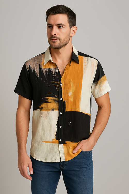 Camisa Masculina Casual Premium Algodão Fino Leve Confortável Exclusiva Artesanal Sartong Bonnieux®