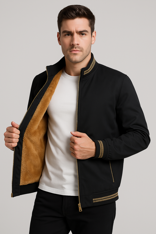 Jaqueta Masculina Clássica Elegante em Algodão Poliéster e Lã Sartong Visby®