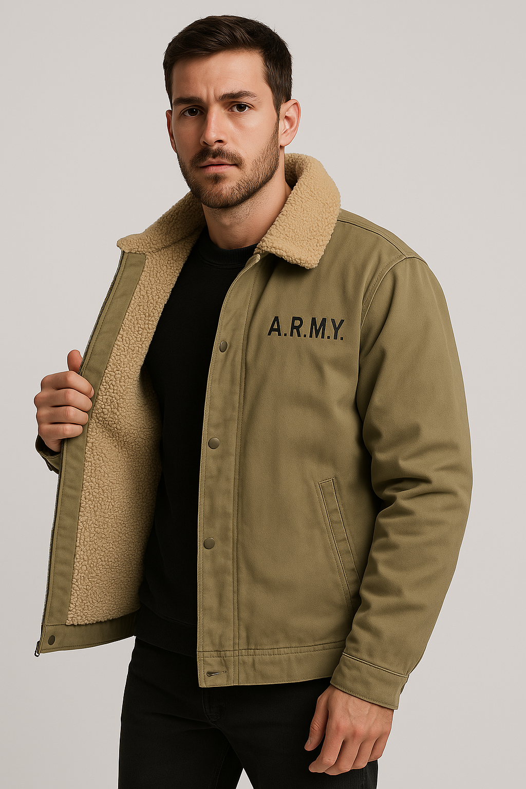 Jaqueta Casual Premium em Algodão e Lã Sartong San Bled®