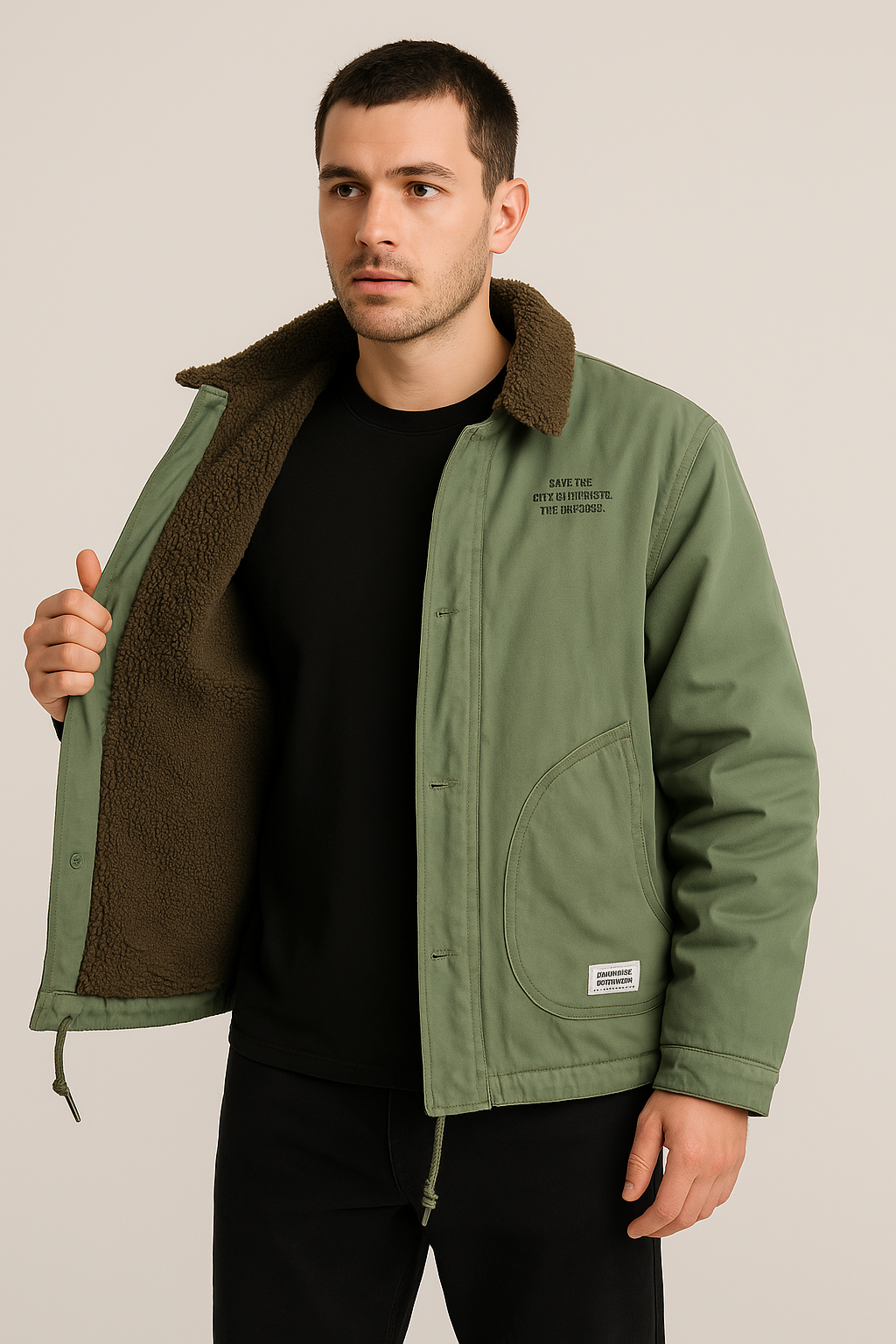 Jaqueta Casual Algodão Lã Sartong Kalmar®