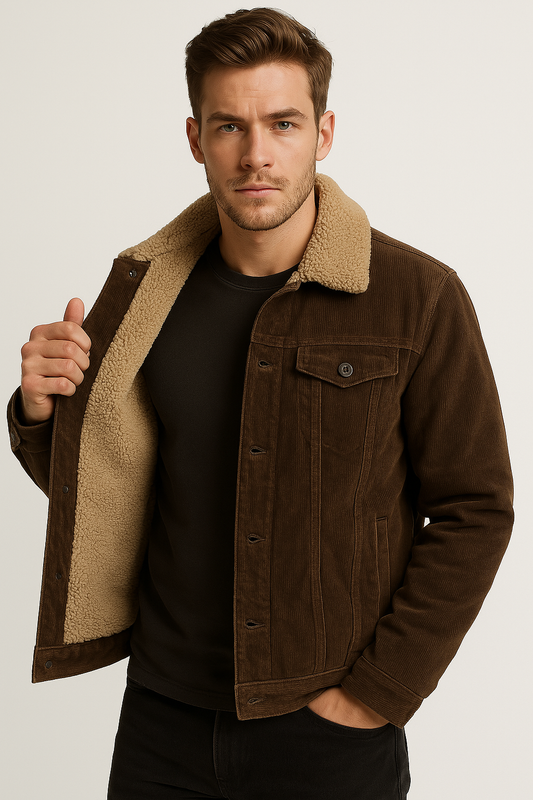 Jaqueta Casual Premium Confeccionada Em Algodão Poliéster Lã Exclusiva Sartong Maastricht®