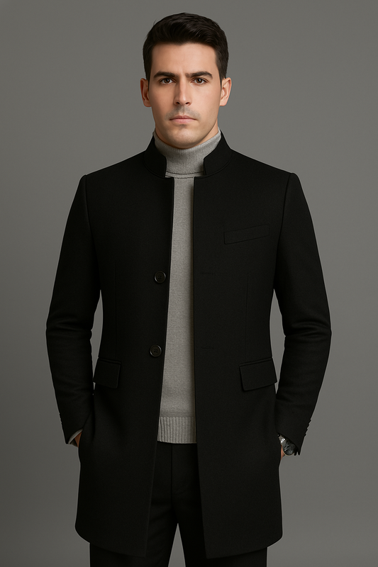 Sobretudo Masculino Sofisticado Elegância Atemporal Sartong Sovana®