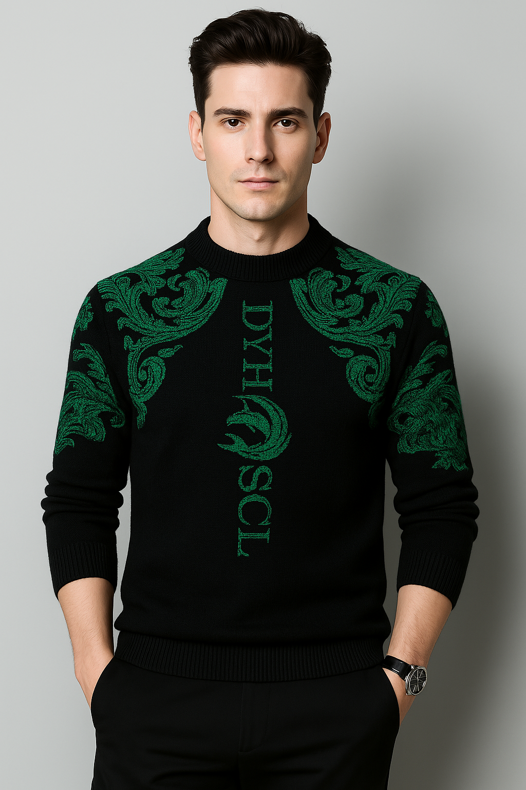 Suéter Masculino Clássico Tricô Premium Artesanal Autêntico Elegante Atemporal de Luxo Sartong Spiez®