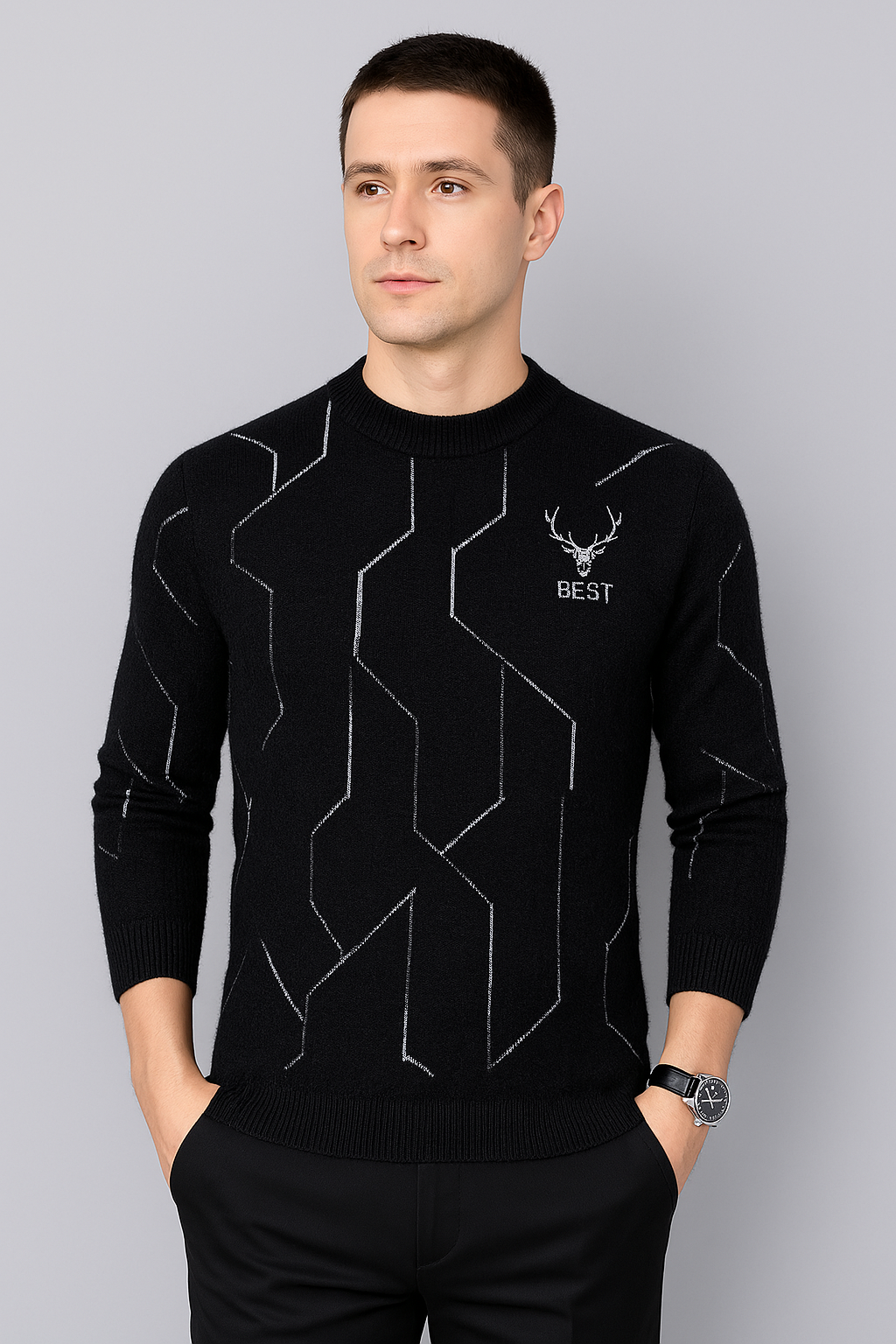 Suéter Masculino Algodão Puro De Alta Qualidade Sartong Samedan®