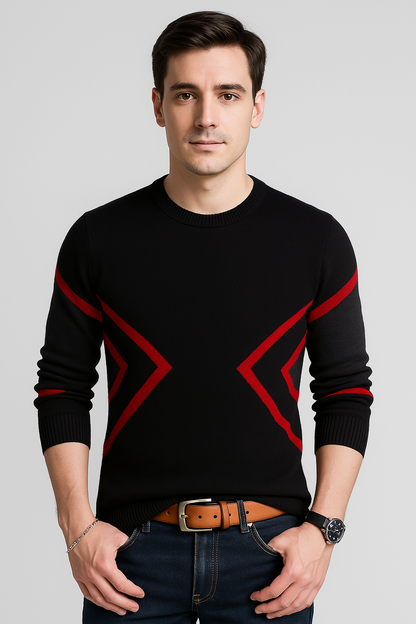 Suéter de Tricô Mercerizado de Algodão Masculino Clássico Sartong Morzine®