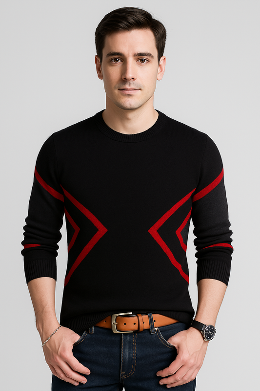 Suéter de Tricô Mercerizado de Algodão Masculino Clássico Sartong Morzine®