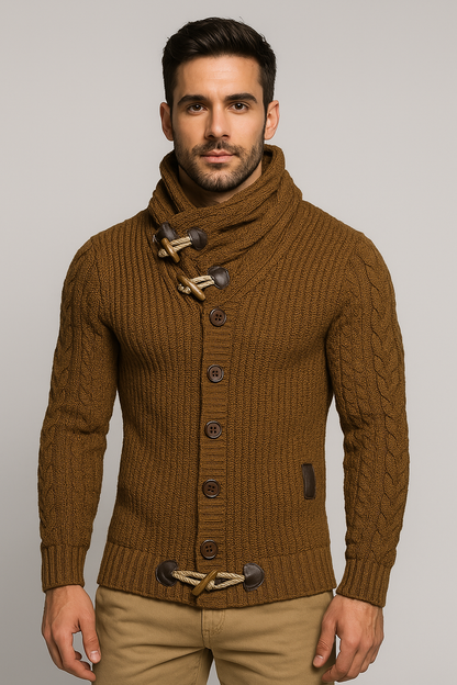 Suéter Masculino Premium Tricô Artesanal de Alta Costura Internacional Elegante Atemporal Sartong Canberra®