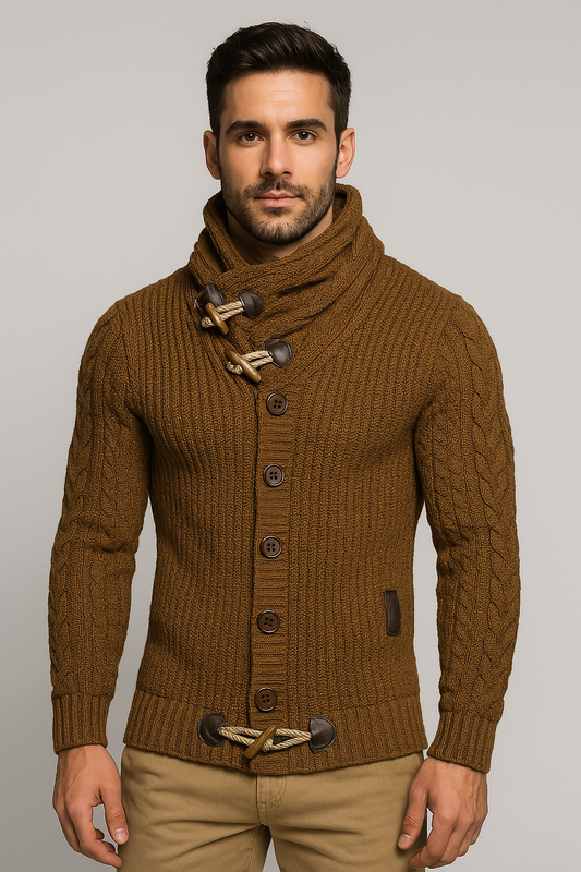 Suéter Masculino Premium Tricô Artesanal de Alta Costura Internacional Elegante Atemporal Sartong Canberra®