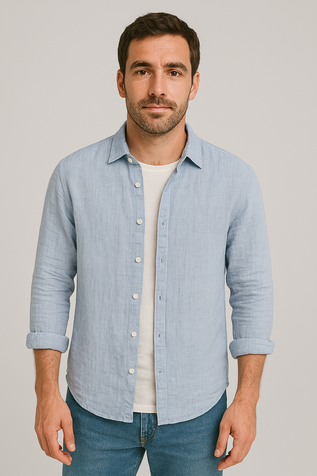 Camisa Linho Slim Sartong Karlovy Vary®