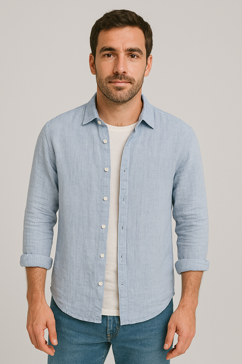 Camisa Linho Slim Sartong Karlovy Vary®