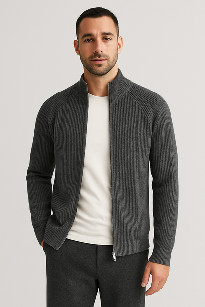 Cardigan Masculino Autêntico Clássico Artesanato Alpino Italiano Sartong Hella®